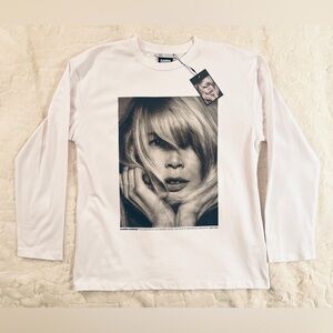 Zara long-sleeve T-shirt from the Claudia Schiffer collaboration size M